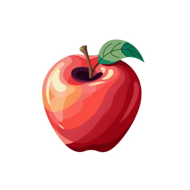 Illustration of apple, with skin