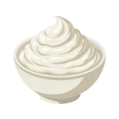 Illustration of greek yogurt, plain, nonfat